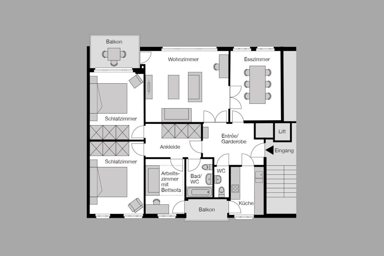 City Stay Furnished Apartments - Fasenstaubstrasse Шаффгаузен Екстер'єр фото